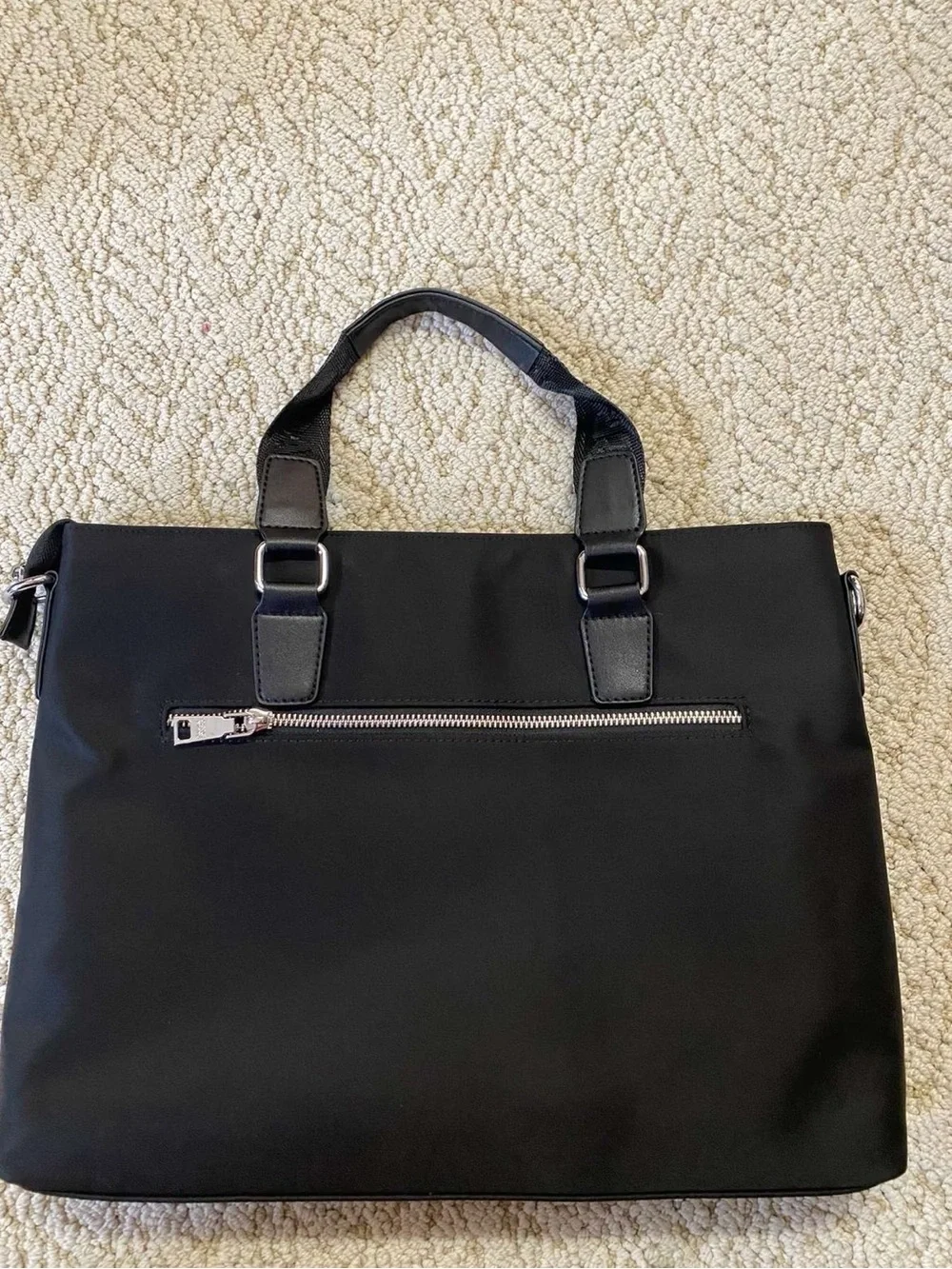 Nylon black men tote